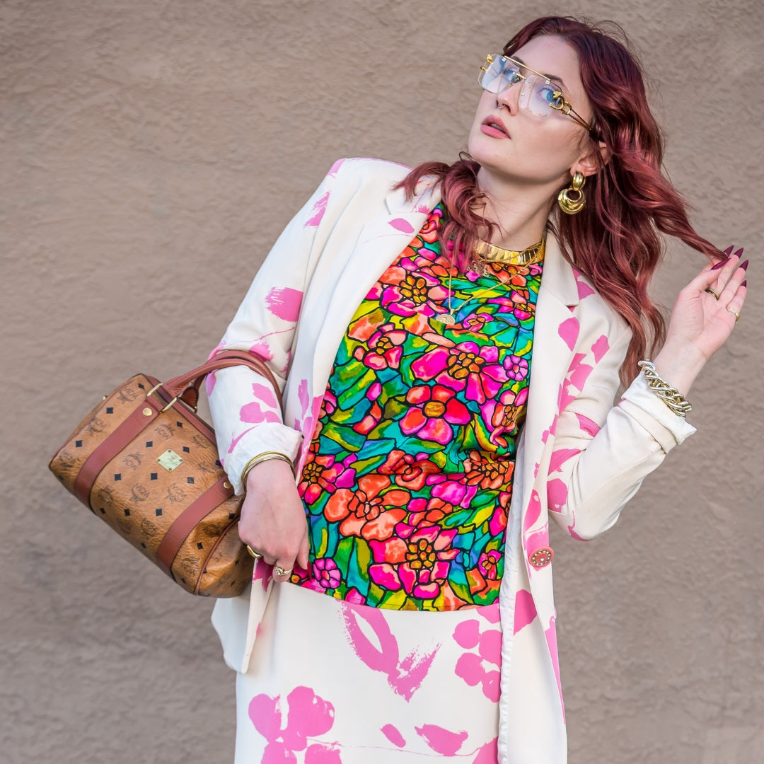VNTG Watercolor Floral Blouse