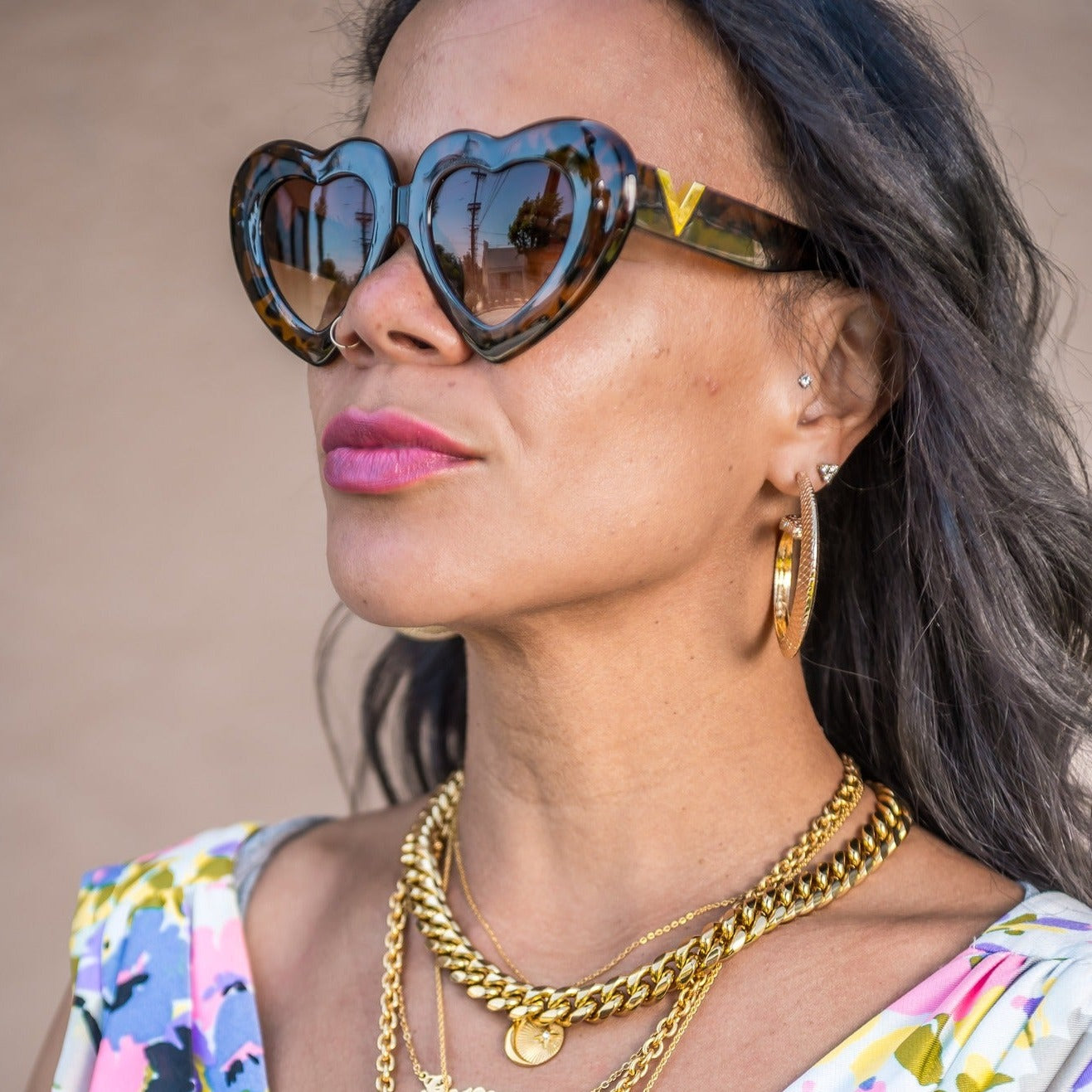 Tortoise Heart Sunglasses