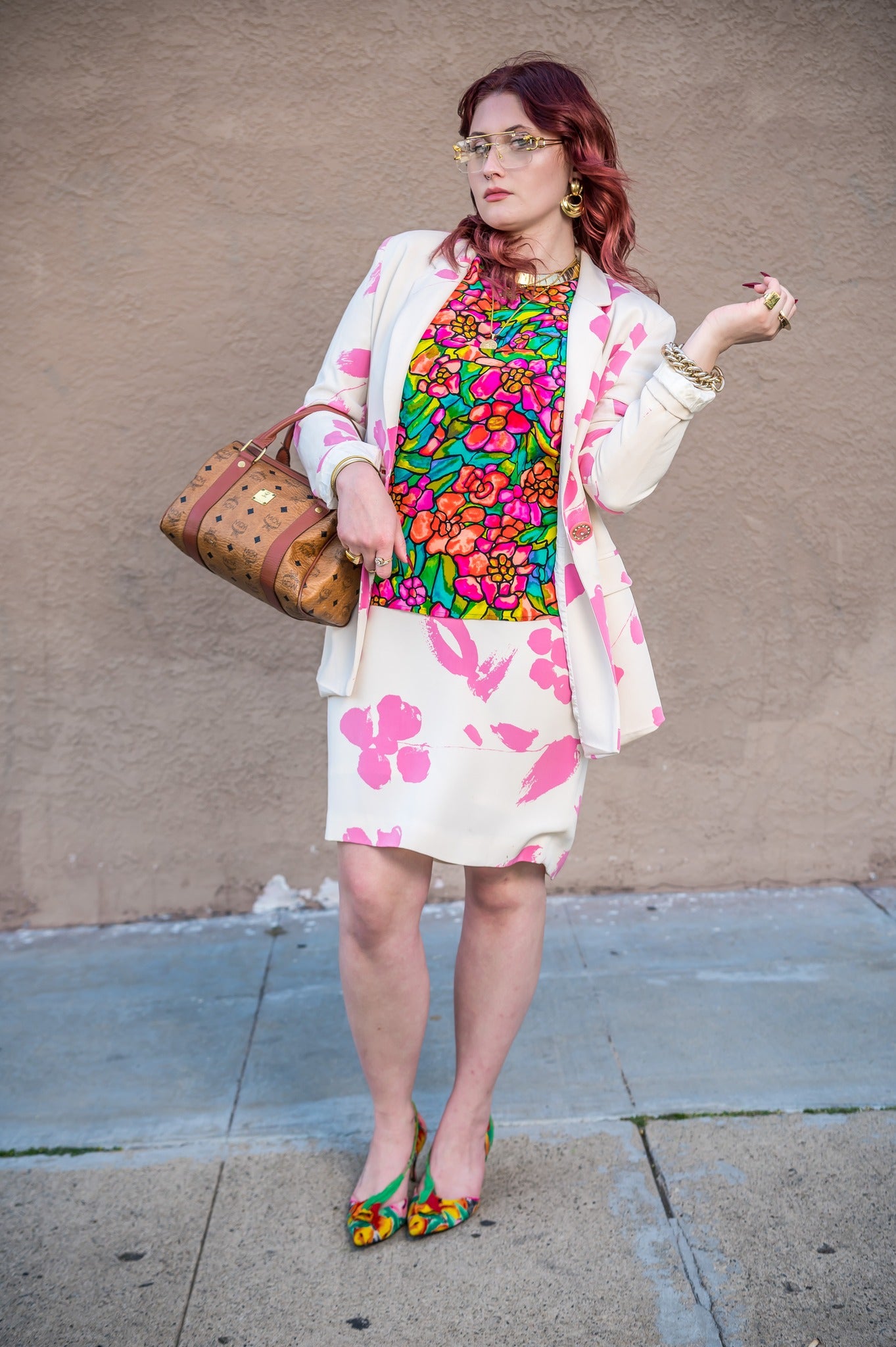 VNTG Watercolor Floral Blouse