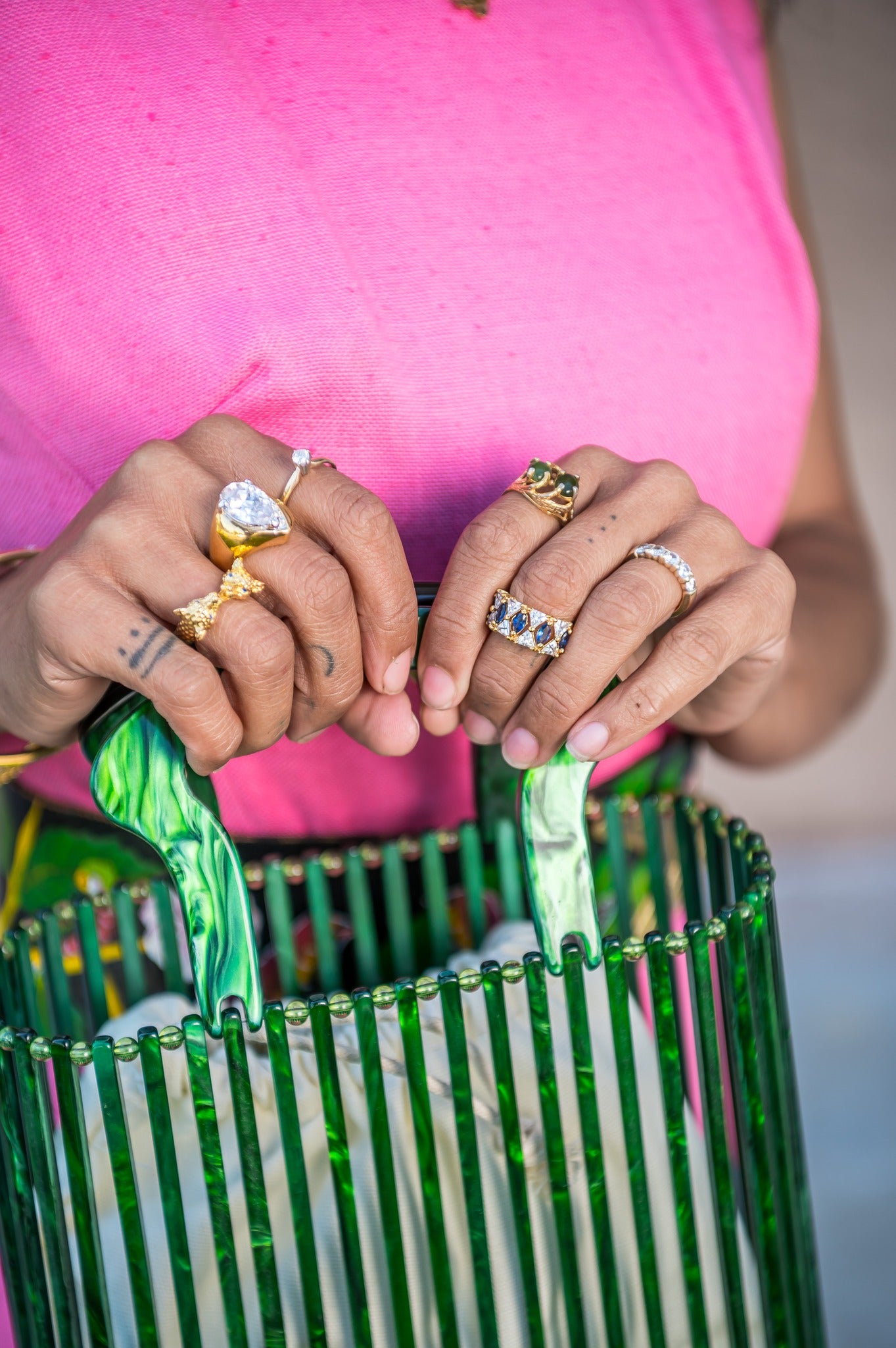 Green Acrylic Purse