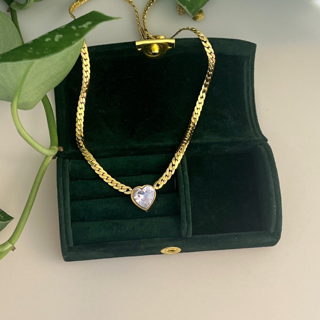 Clear Heart Necklace