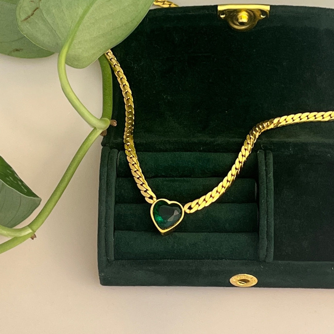 Green Heart Necklace