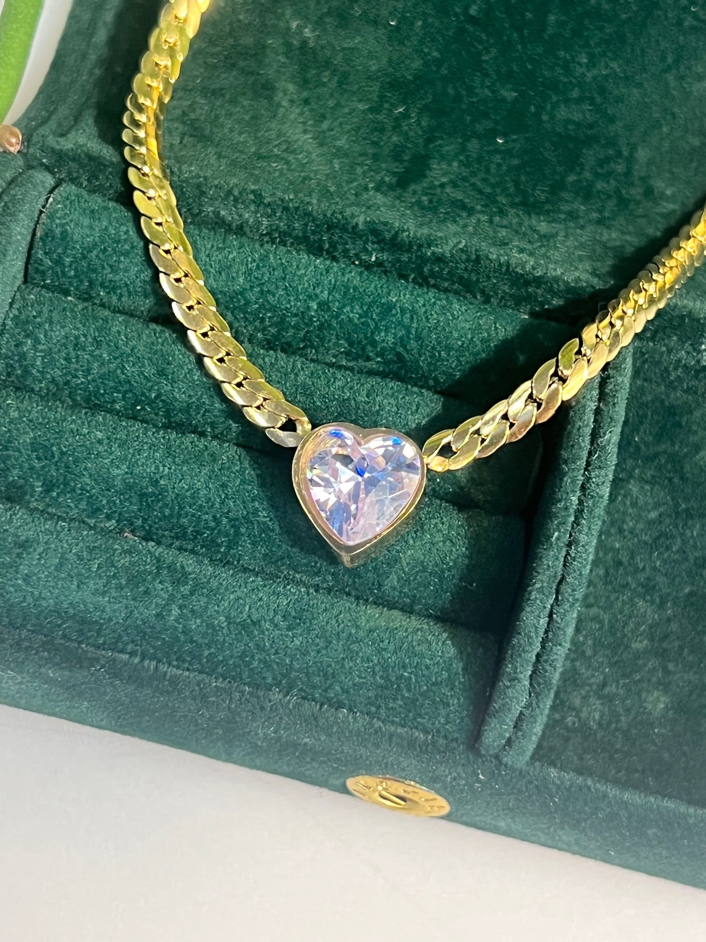 Clear Heart Necklace