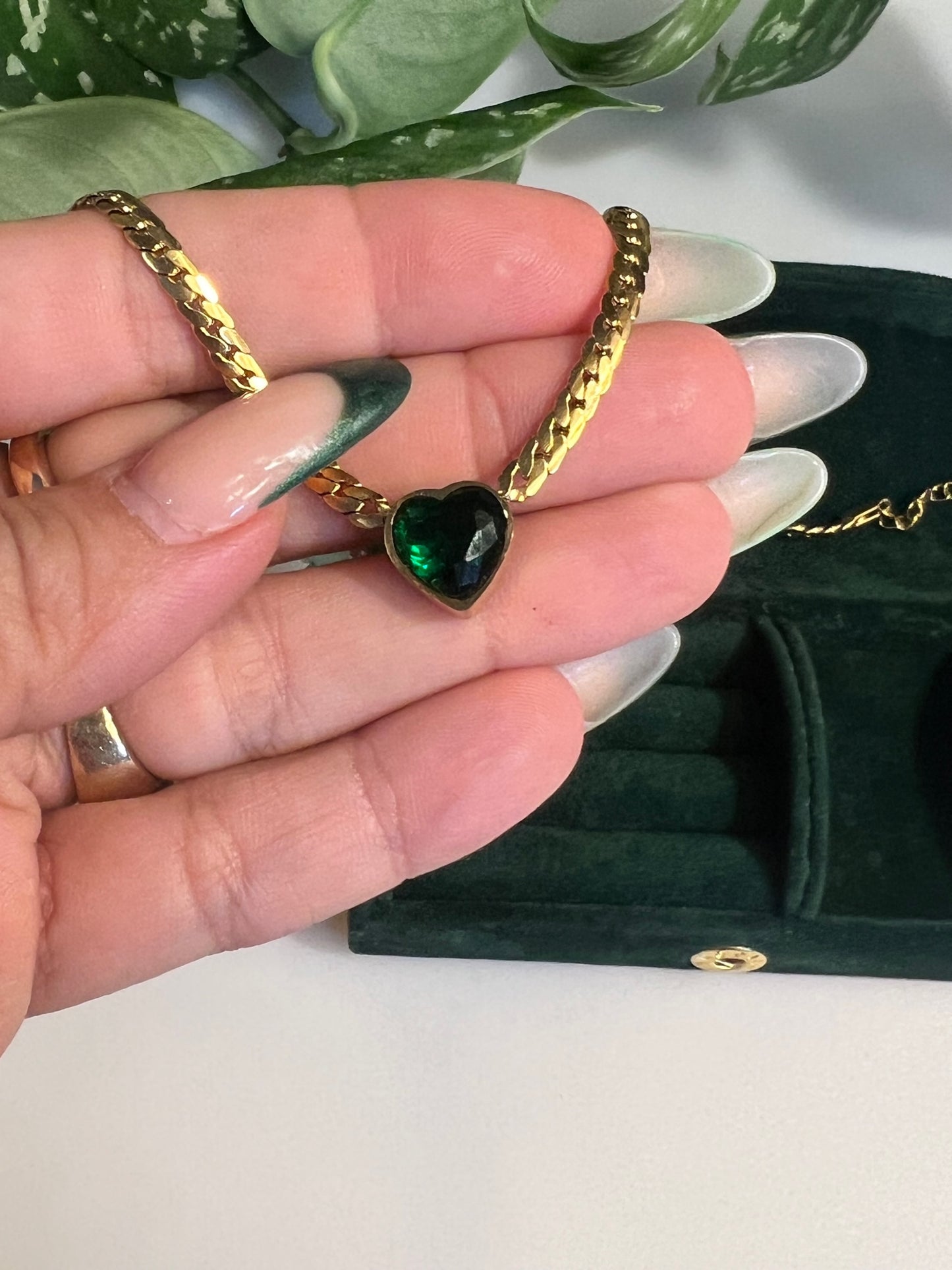 Green Heart Necklace