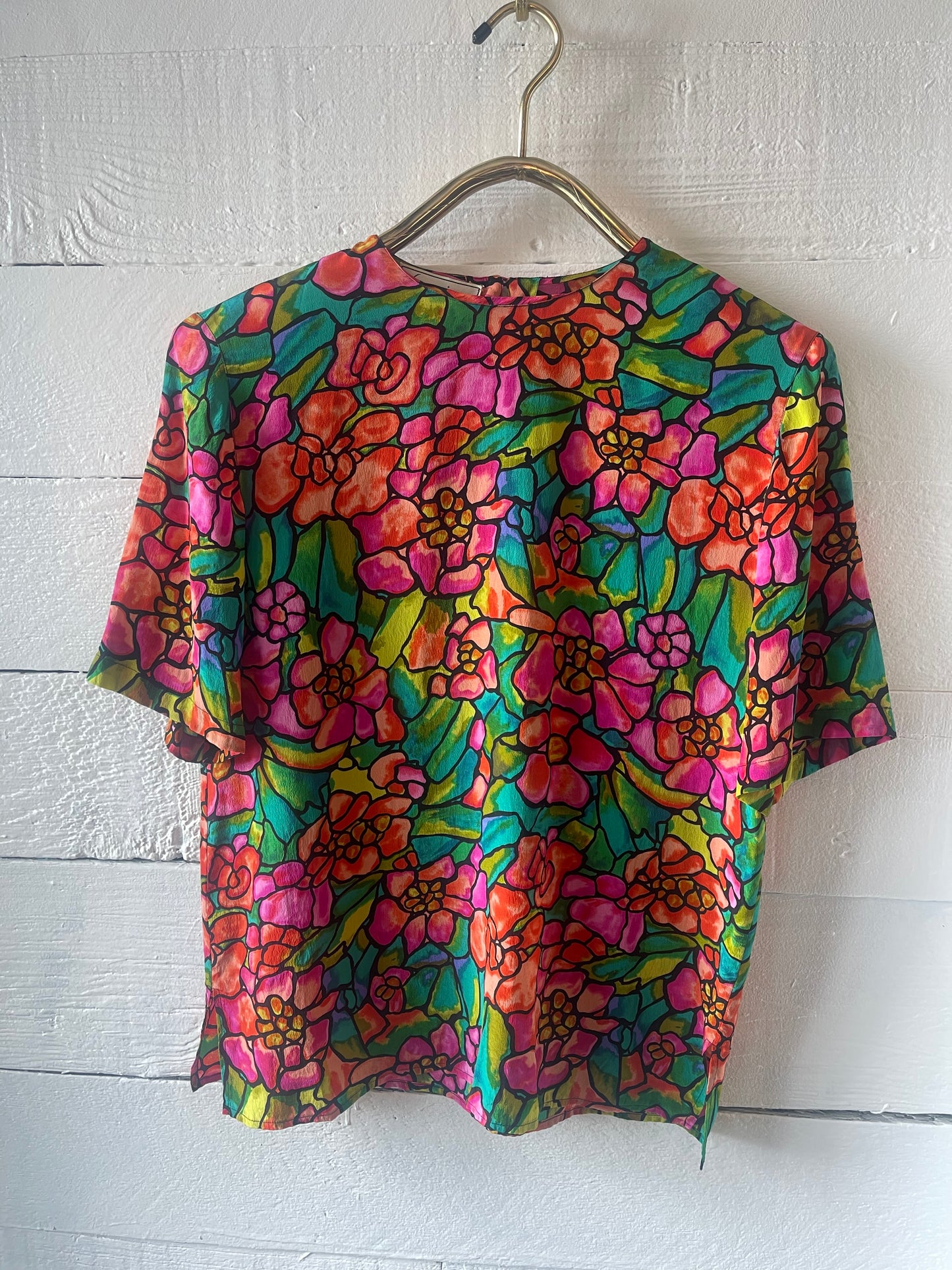 VNTG Watercolor Floral Blouse