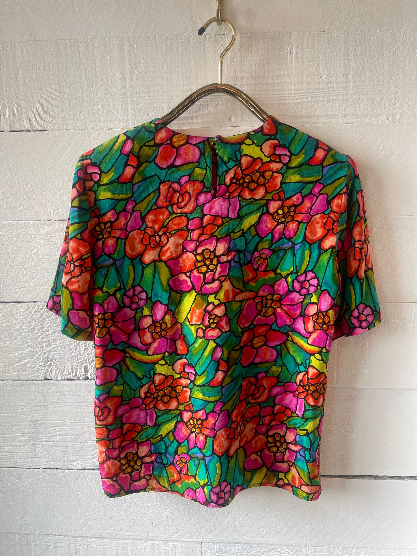 VNTG Watercolor Floral Blouse