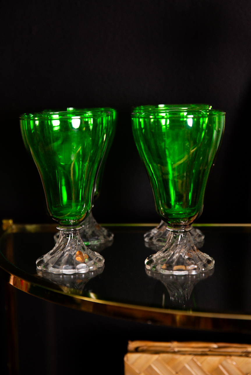 VNTG Green Fountain Glasses