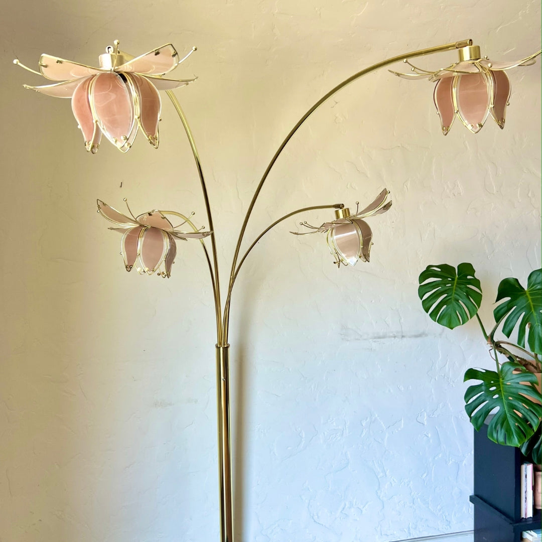 VNTG Arched Lotus Floor Lamp