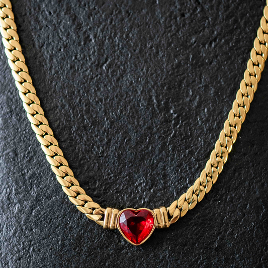 Full Heart Red Necklace