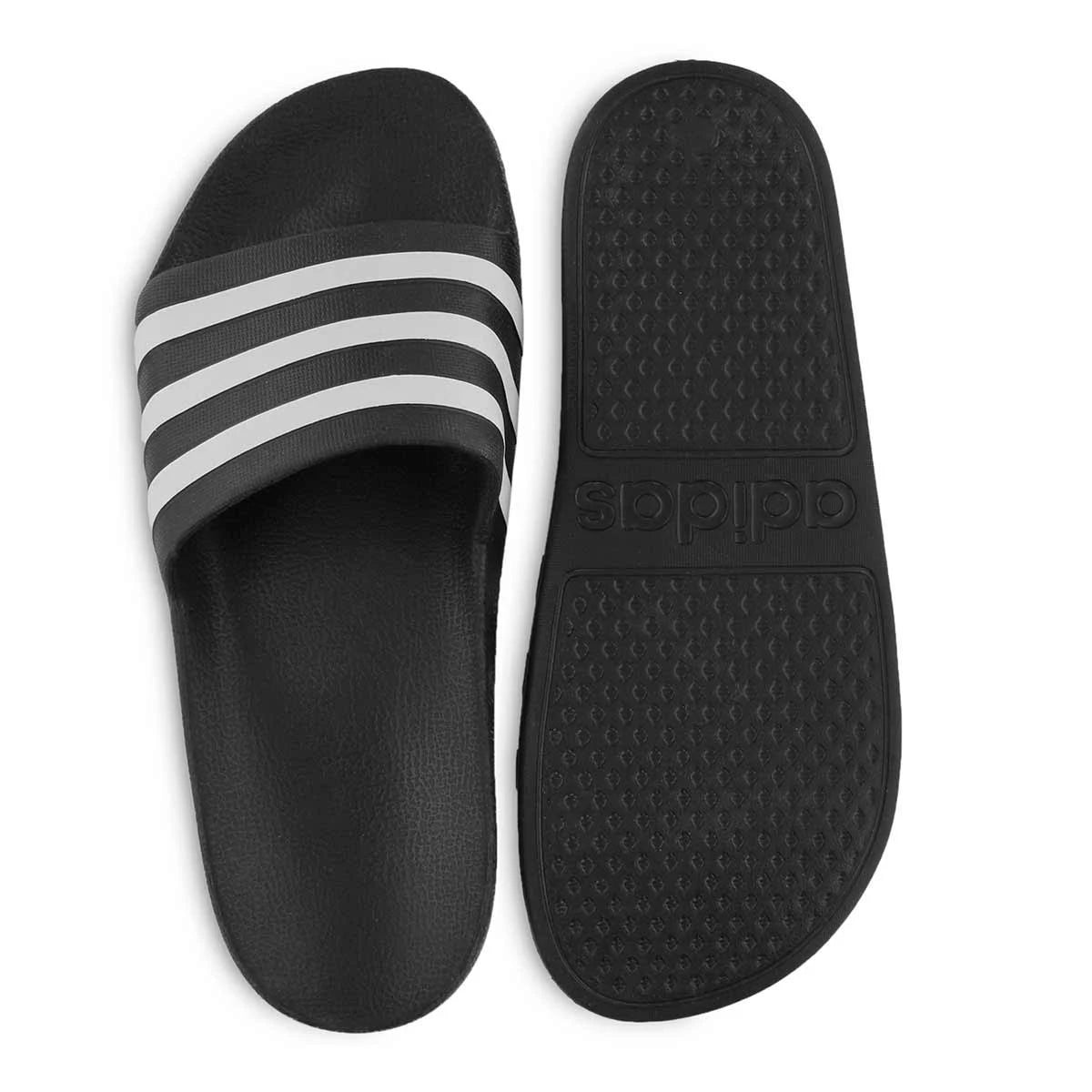 Classic Black and White Adidas Slides- Large Sizes!
